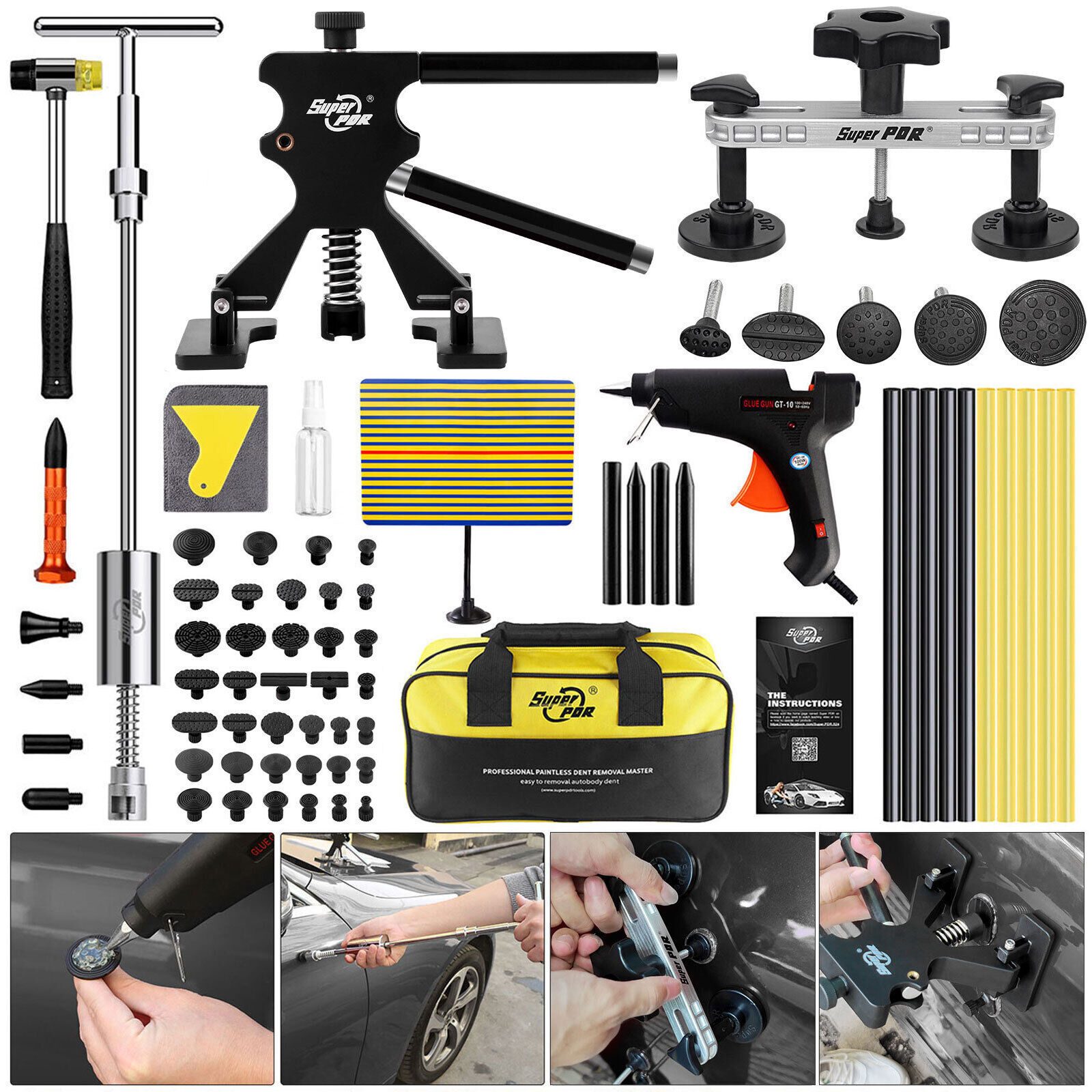 Outil de débosselage, kit de réparation de bosses de voiture, débosseleur, outil de débosselage