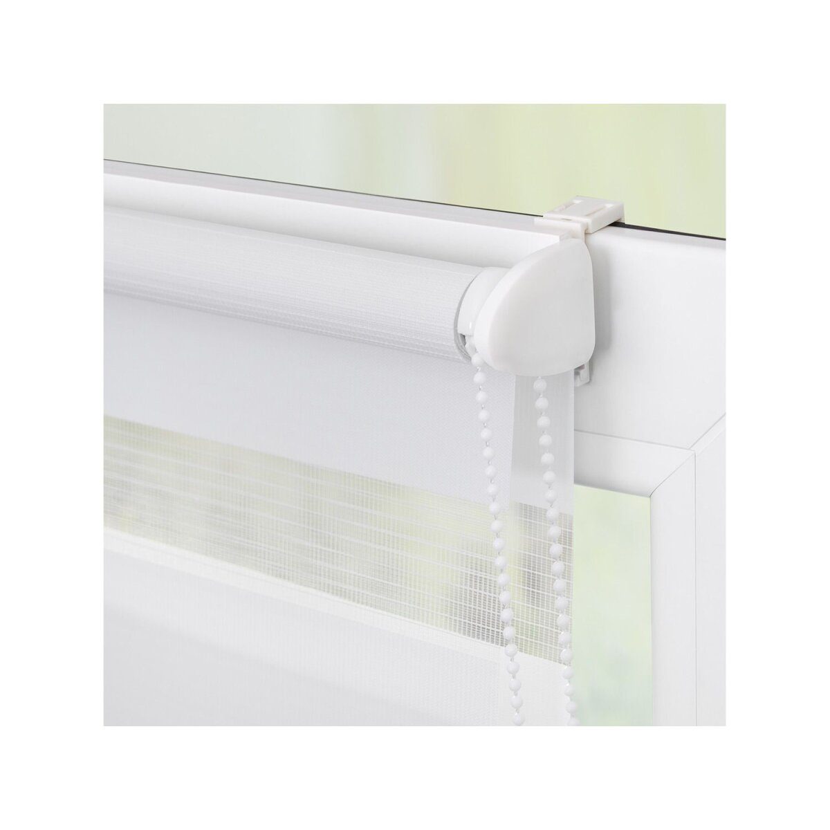 Lichtblick Duo roller blind Klemmfix, no drilling required, from 45x150 cm (white, 50x150 cm)