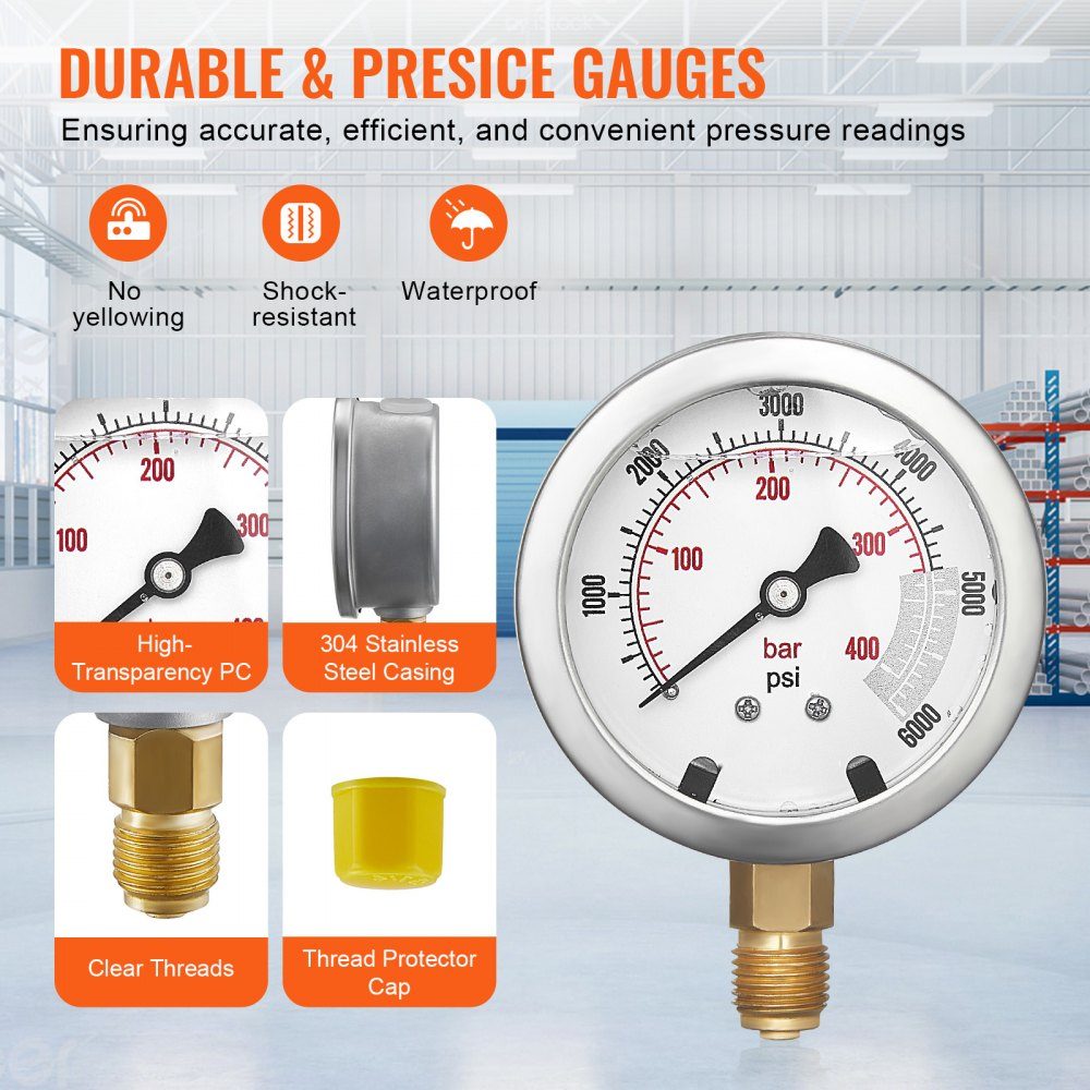 Kit de test de pression hydraulique, 250/400/600 bar, 3 jauges, 11 raccords de test, 3 tuyaux de test, ensemble de jauges de test hydraulique pour excavatrices avec sac de transport portable pour excavatrices, tracteurs, machines de construction