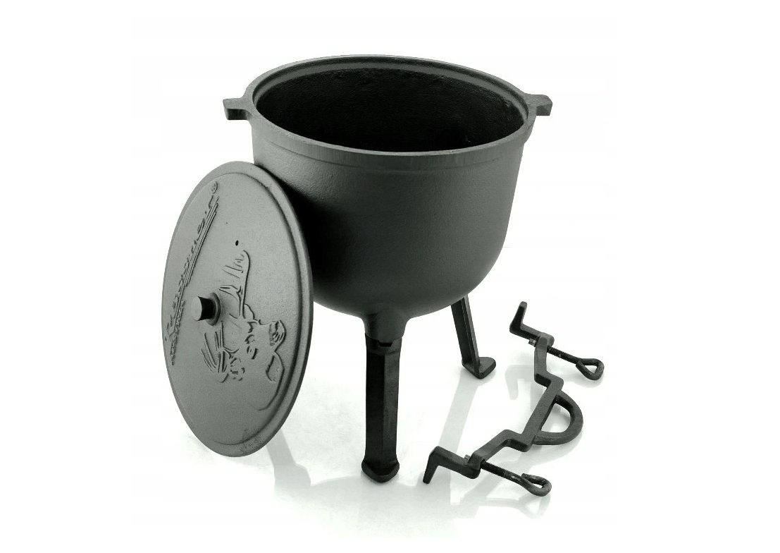 *OFFER* BBQ Dutch Oven stew handmade with feet approx. 11l for the campfire