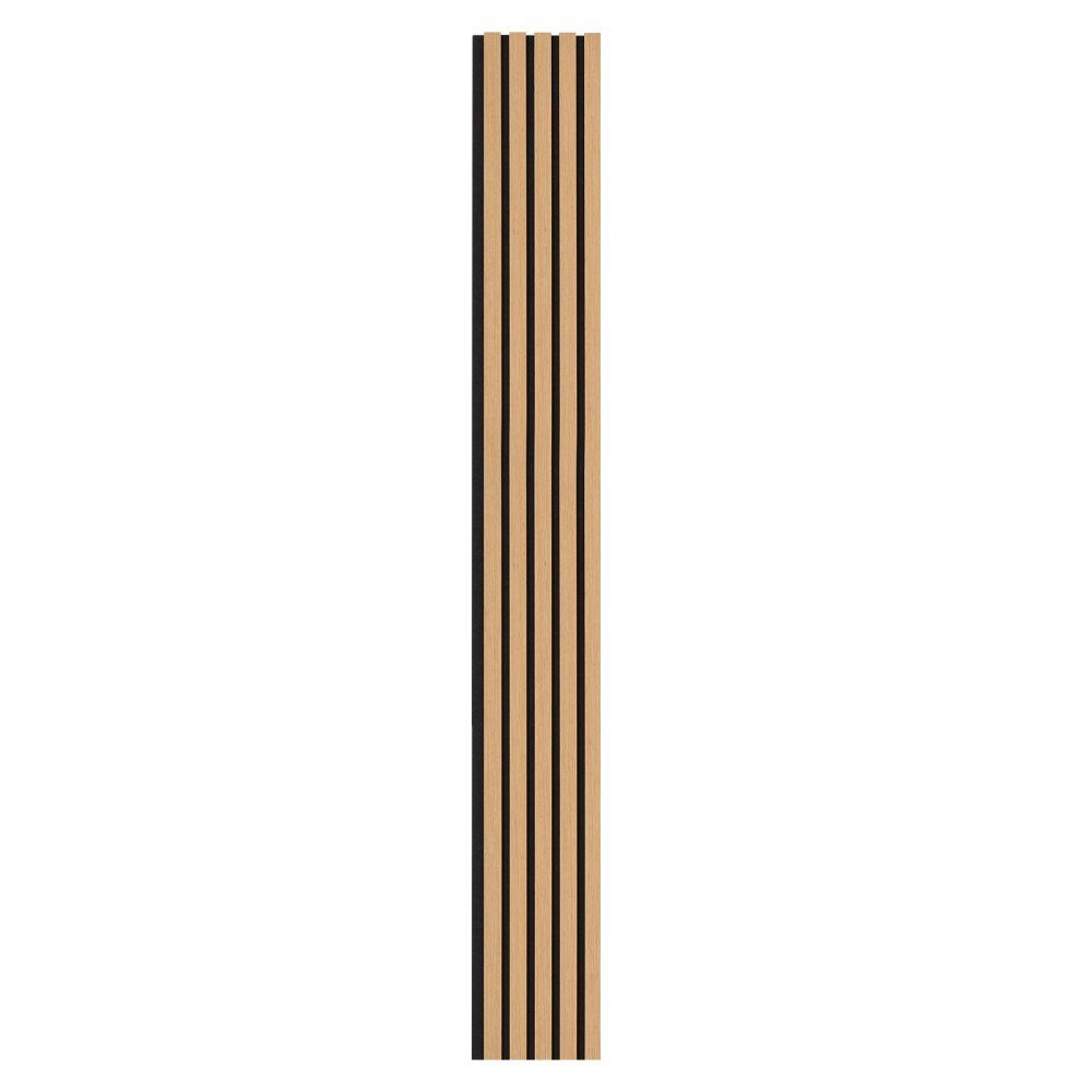 Acoustic Panels Acoustic Panels 2400x200mm MDF Accent Wooden Wall Panels for Modern Interior Wall Decoration Faux Wood Wall Panels for Noise Reduction Light Oak Set of 4