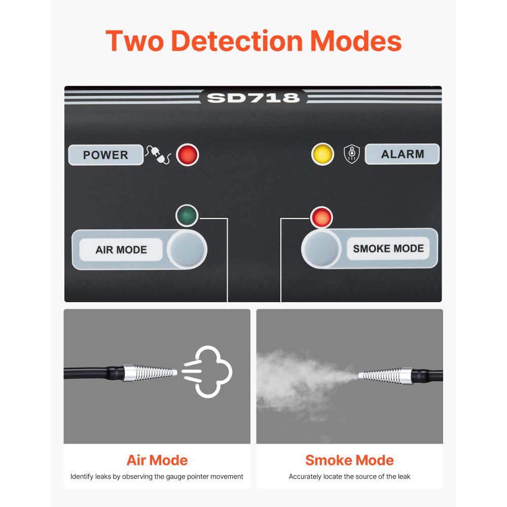 EVAP Fog Machine Car Smoker with Air Pump Flow Meter Pressure Gauge Leak Detector for Cars Motorcycles Trucks Leak Detection Diagnostic Tool 1.6 Bar Fog Machine Leak Test Tool