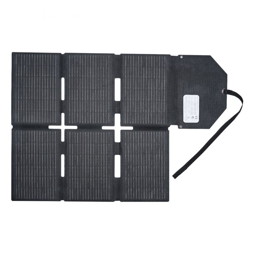 Foldable solar panel 60W, 16BB N-type monocrystalline solar panel with 24% efficiency, solar charger with MC4 output, Type-C, USB-A and DC ports for power stations when camping
