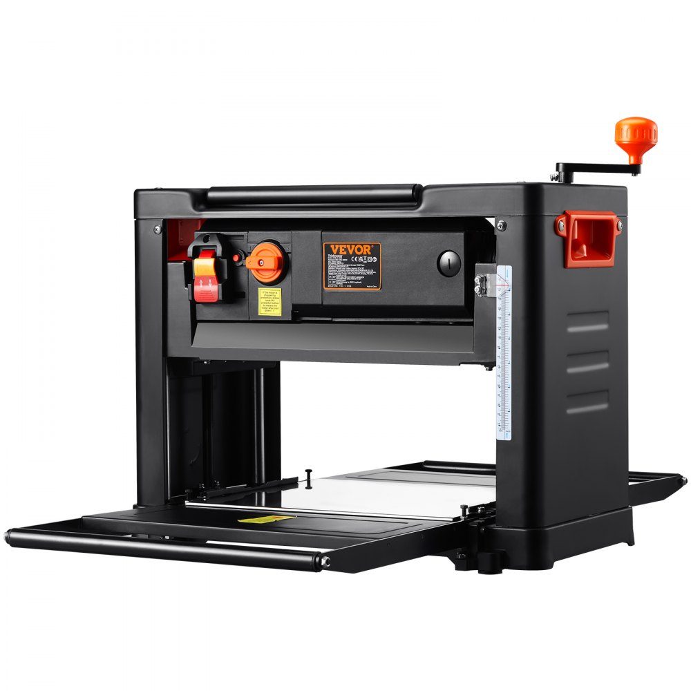 Thickness planer, 2000 W power, thickness planer, 3 planer blades, planer, 23500 rpm, planing width 33 cm, max. cutting thickness 15 cm Table planer 52.5 x 69.6 x 48 cm Ideal for woodworking