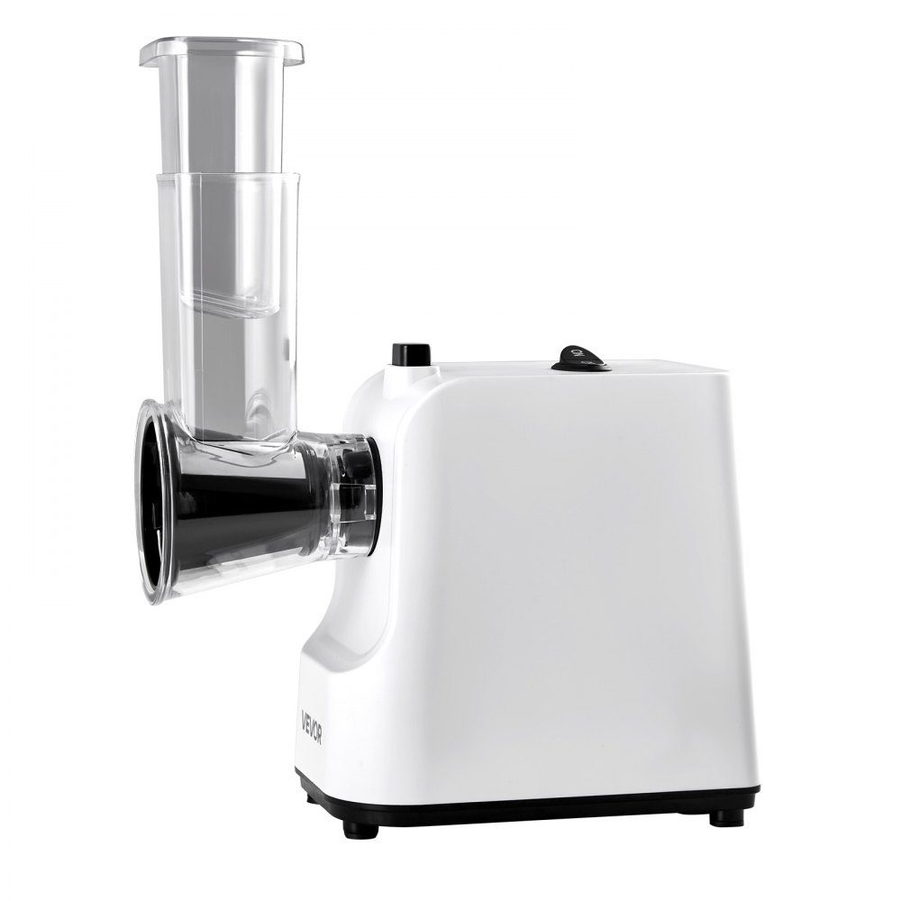 Râpe à Fromage Électrique Machine à Salade 200W Trancheuse à Légumes Coupe-légumes Râpe Rotative avec 5 Accessoires Trancheuse Alimentaire avec Lames en Acier Inoxydable pour Légumes Fromage Coupe Rapide