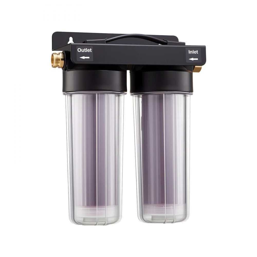Système d'eau de lavage de voiture désionisée 189 L, système de lavage de voiture désionisé avec deux cartouches filtrantes en résine DI à changement de couleur de 0,5 L, système d'eau désionisée pour le nettoyage des vitres de voiture et de moto
