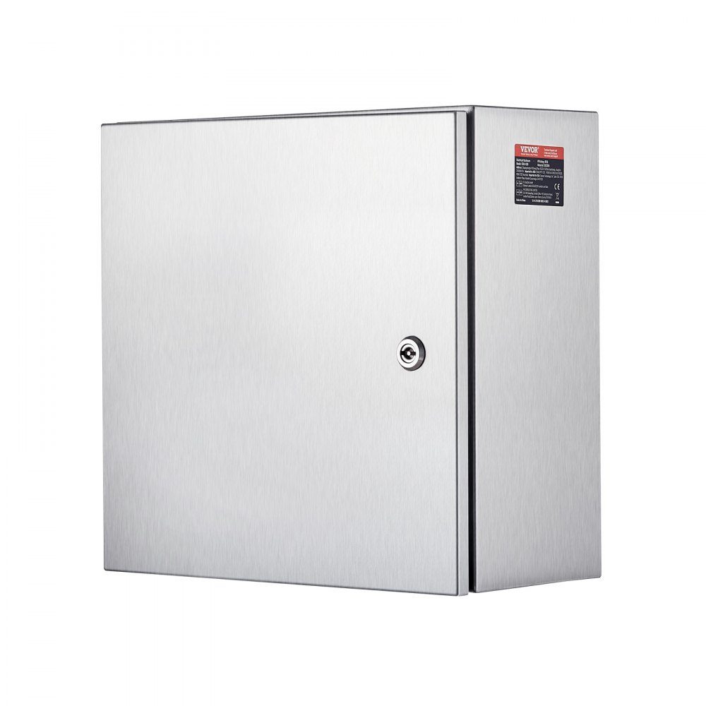Armoire électrique Boîtier en acier inoxydable NEMA, 300x300x200 mm, boîte de jonction électrique en acier NEMA 4X, IP66 étanche à l'eau et à la poussière, pour usage intérieur et extérieur, avec plaque de montage