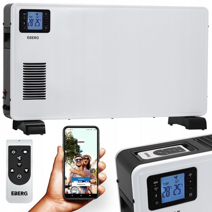 Electric convector heater 2300 W - energy saving with WiFi control