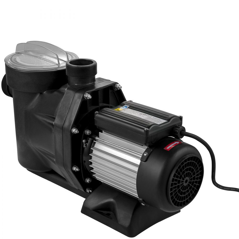 Swimming pool pump 750 W 1 HP pool pumps max. flow 19200 L/H filter pump speed 3450 rpm circulation pump max. temperature 50° C water pump pool ideal for swimming pools thermal baths SPA