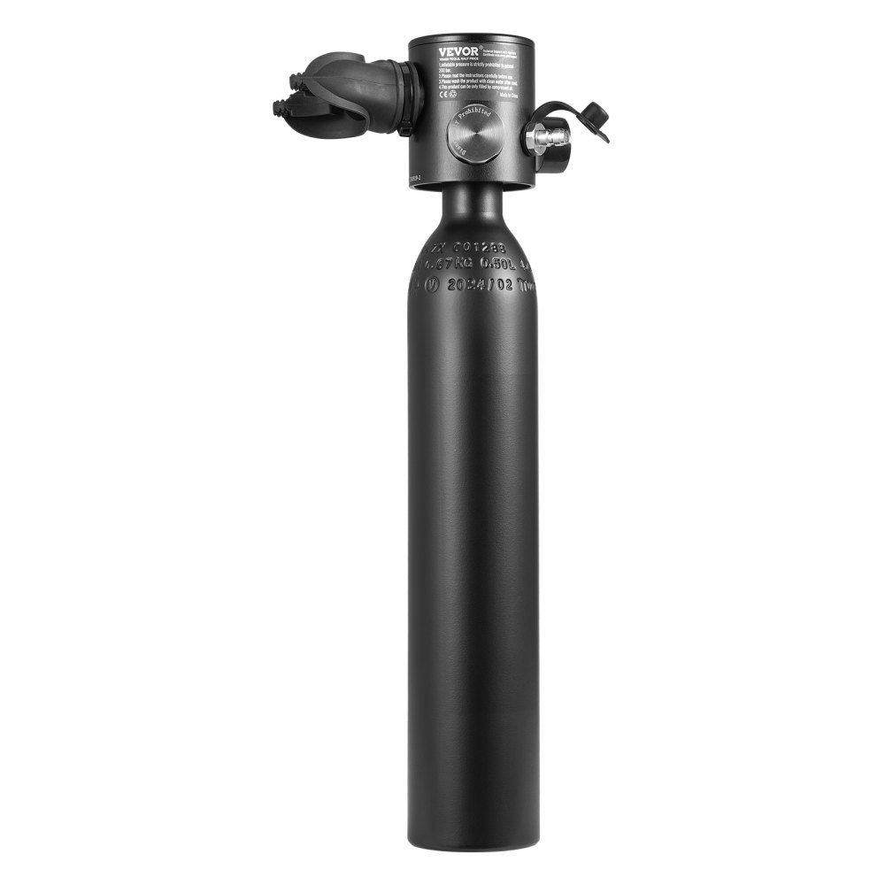 2 Diving Bottles, Portable Diving Bottle (0.5L Each), Diving Oxygen Bottle with Pump Supports 5-10 Minutes Underwater Breathing, 30m Diving Depth, Refillable Snorkel Air Tank