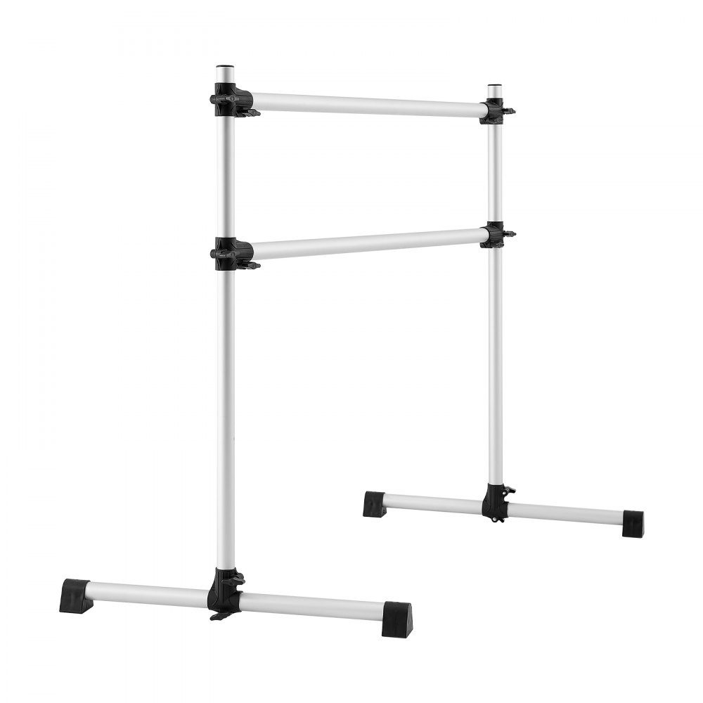 Ballet bar dance bar free-standing double bar (136 kg load capacity), height adjustable (170-1165 mm) stretching bar made of aluminum for ballet, balance training, relaxation exercises