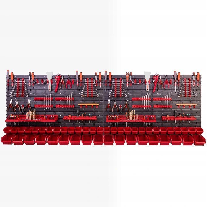 *BEST-SELLER* Mur à outils 230x78 ensemble de porte-outils avec système de rangement mural perforé outil étagère murale perforée ensemble d'étagères d'atelier