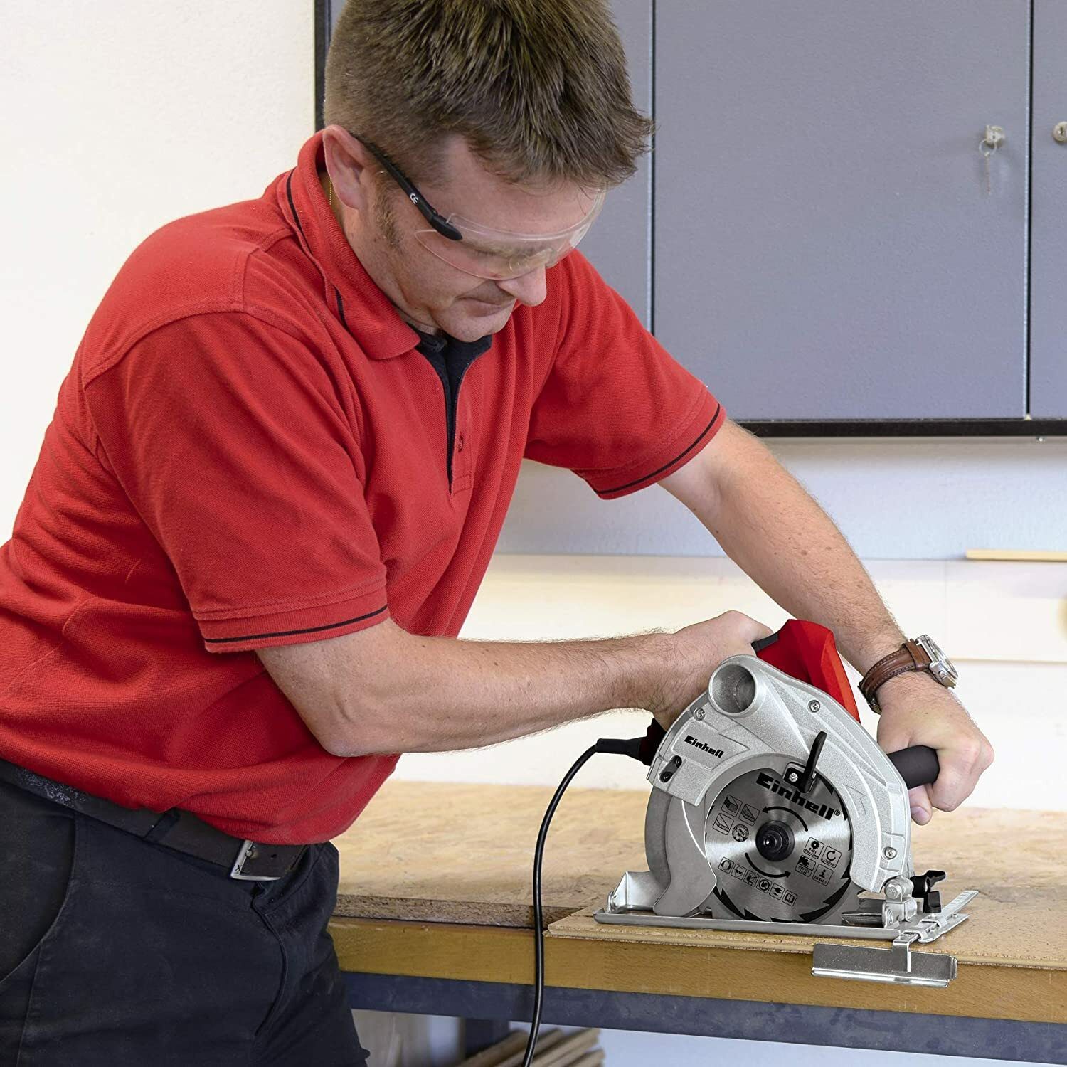 Einhell hand circular saw TC-CS 1200 (1230 W, max. 55 mm, saw blade Ø 160 mm, 24 teeth, rip fence)