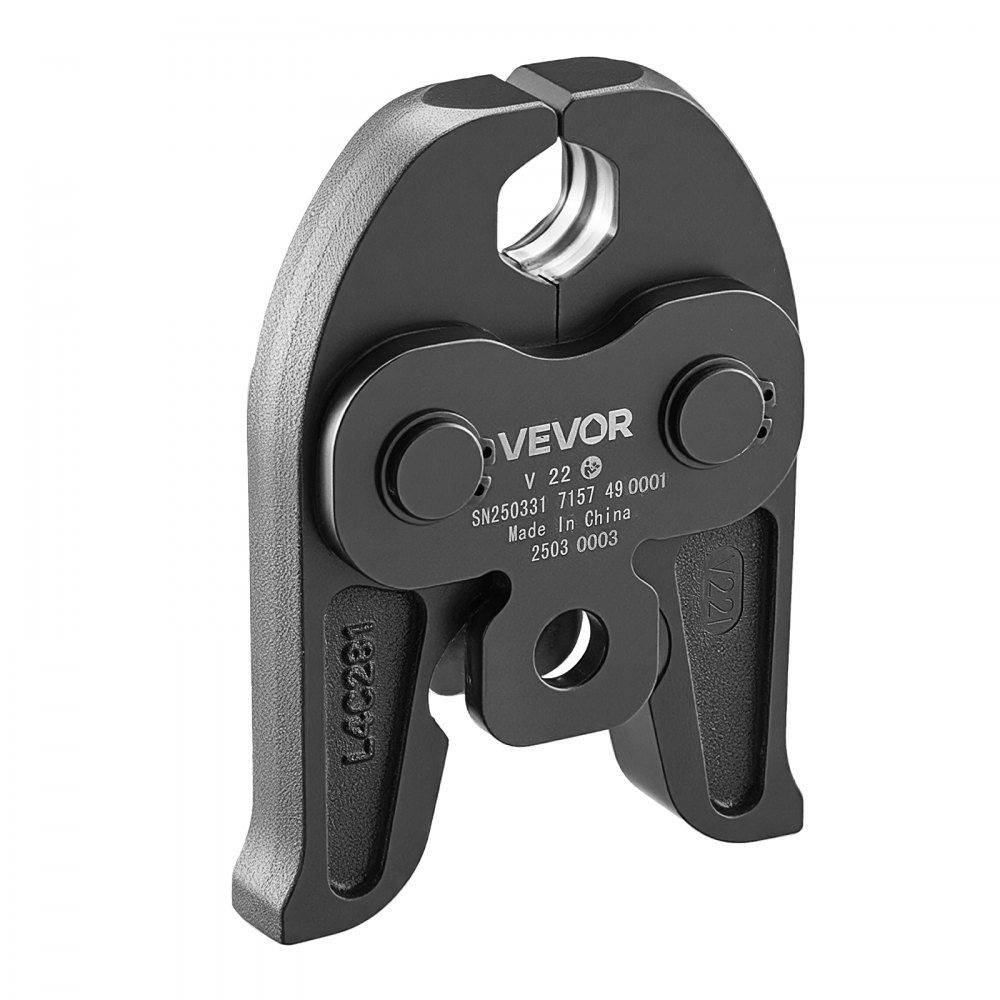 V22-Pressbacke, 22-mm-Presszange für V-Typ-Edelstahlrohre, Crimpbacken aus Stahl, kompatibel mit Standard-Presswerkzeugen, ideal für Heizungs-, Lüftungs- und Klimaanlagen, Gasleitungen