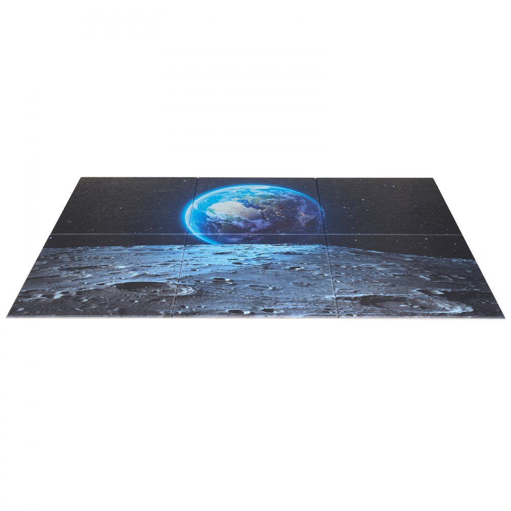 Packung mit 6 Akustikplatten, 1800 x 1200 x 10 mm, Akustikwandpaneele, selbstklebende dekorative Schalldämpfungs- und Absorptionsplatten für Zuhause, Büro, Studio, Spielzimmer, Theater, Erde