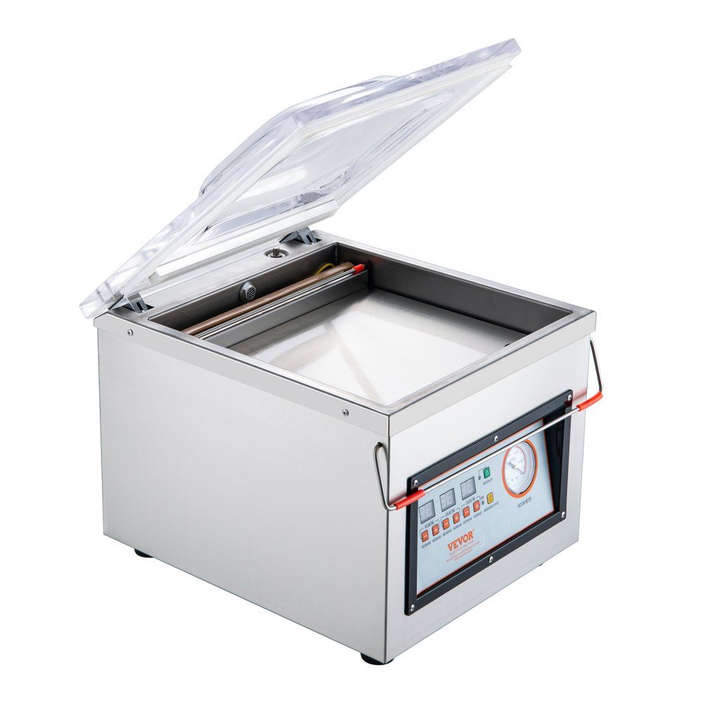 Machine sous vide à chambre Machine sous vide de 320 W pour aliments humides, marinades de viande, etc. Taille compacte avec une longueur de soudure de 32 cm Peut être utilisée dans les cuisines privées et les zones commerciales