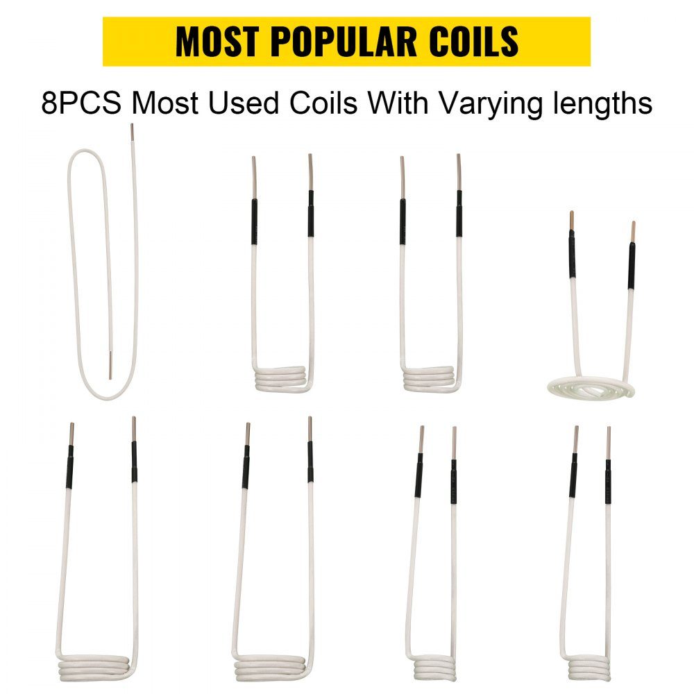 Induction Heating Coil Set 8pcs Heat Resistant Induction Heating Tool with flexibility and long service life for removing rusty screws and nuts