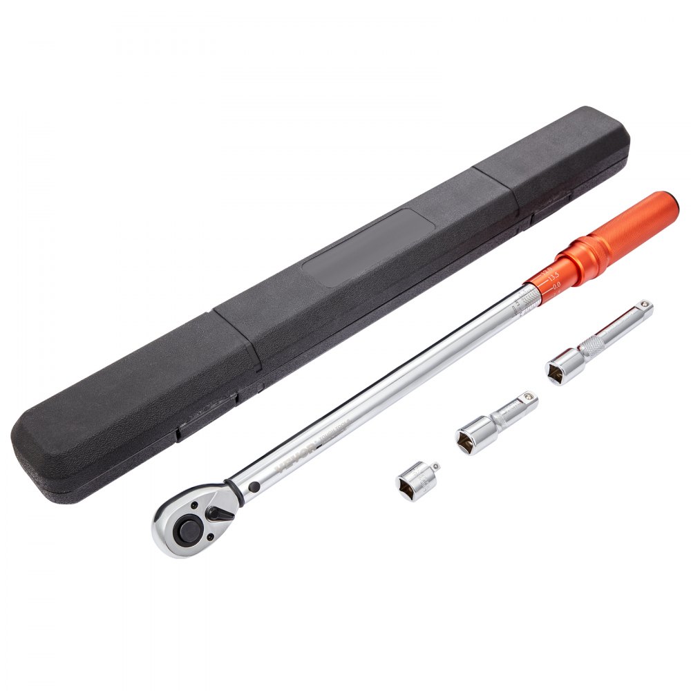 Torque wrench 12.7 mm, 34-340 Nm torque wrench bicycle & motorcycle set, ± 3% error accuracy 2 extension rods 127 & 76.2 mm, 12.7-6.35 mm adapter, 72 teeth ratchet head adjustable Torque wrench 12.7 mm, 34-340 Nm torque wrench bicycle & motorcycle set, ± 3% error accuracy 2 extension rods 127 & 76.2 mm, 12.7-6.35 mm adapter, 72 teeth ratchet head adjustable