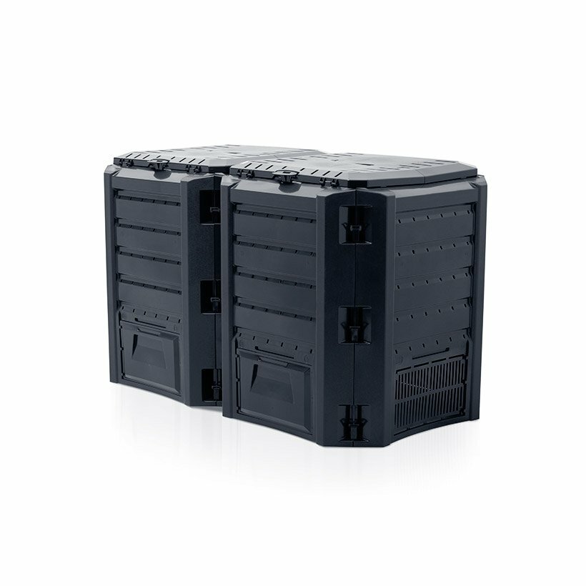 Composteur de jardin 800L module composteur thermique composteur plastique noir Composteur de jardin 800L module composteur thermique composteur plastique noir