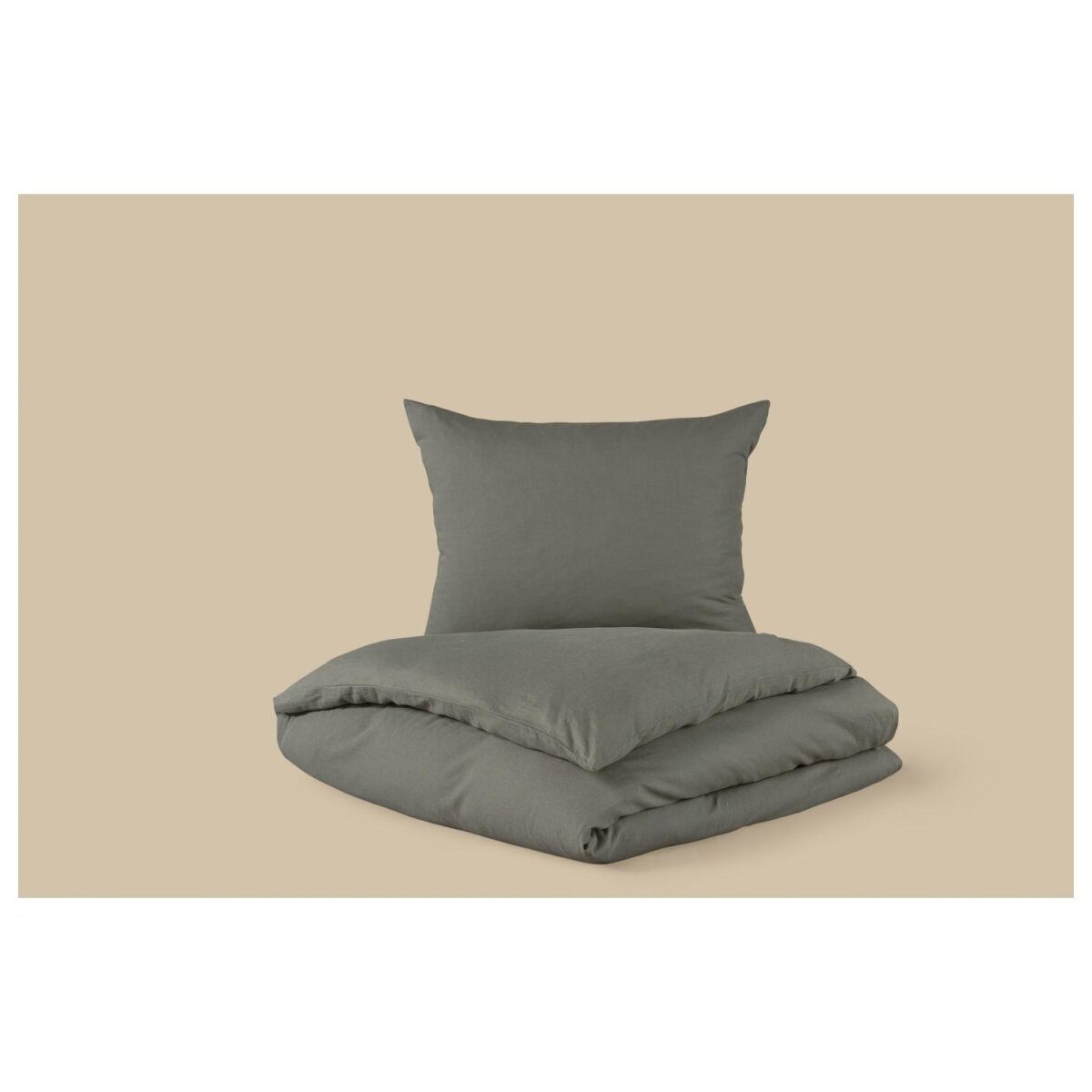 Parure de lit LIVARNO® en lin coton, 135 x 200 cm, vert
