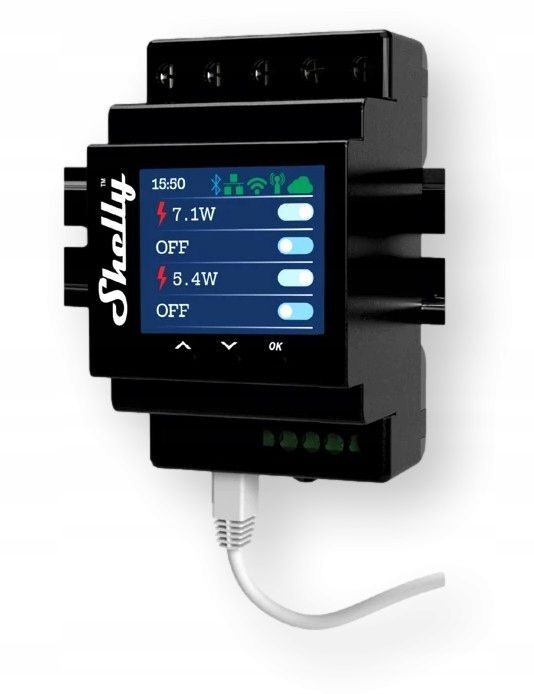 Shelly Pro 4PM V2 - 4 Channel WIFI/LAN/BL Relay with Current Measurement for DIN Rail, Machine Wall Distributor, Electrical Distribution Board, Meter Cabinet Shelly Pro 16