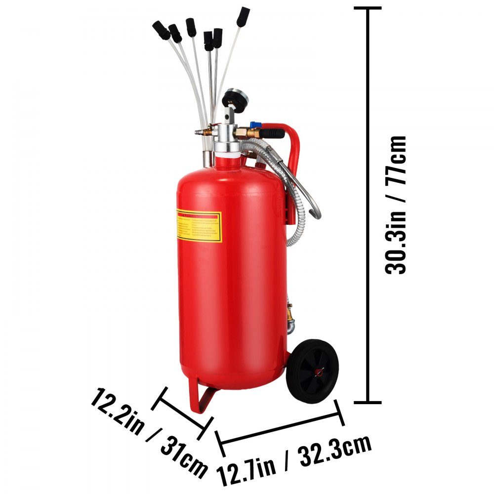 22,7 liter olie-extractor 8-10 bar pneumatische olie-extractor pneumatische 12,5 kg olie-extractor olieverversing