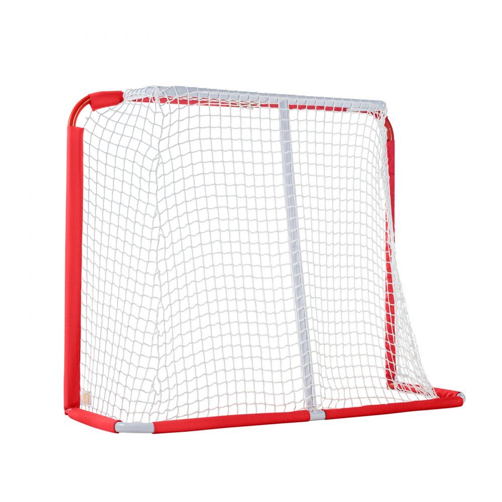Hockey Goal Street Hockey Net Street Hockey Goal Hockey Net 137x60x112cm Hockey Training Goal Set Hockey Street Set Portable Indoor Outdoor Hockey Goal with Net White Red Training