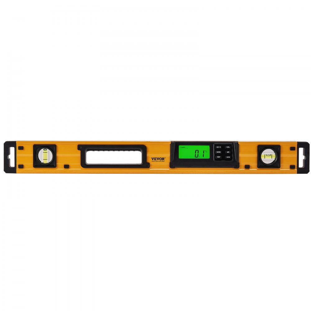 Digitaler Neigungssensor, Aluminium-Wasserwaage mit LCD-Bildschirm, 600 mm Länge, 3 Stufen, Messbereich von 0–360° (4 x 90°), 0,5 mm/m Genauigkeit, Speicheraufzeichnung und Haltefunktion Digitaler Neigungssensor, Aluminium-Wasserwaage mit LCD-Bildschirm, 600 mm Länge, 3 Stufen, Messbereich von 0–360° (4 x 90°), 0,5 mm/m Genauigkeit, Speicheraufzeichnung und Haltefunktion