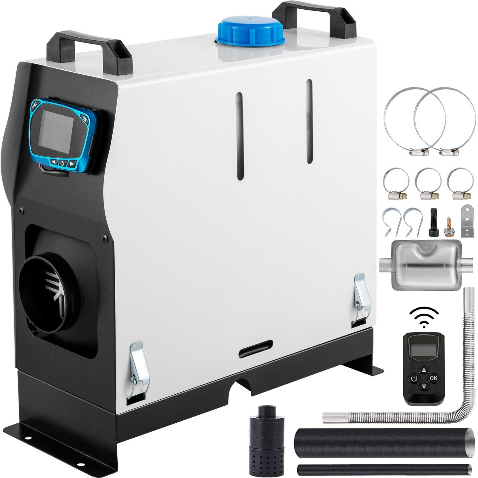 Nagrzewnica powietrzna na olej napędowy 12V 8KW z wyłącznikiem LCD - wydajna nagrzewnica pomocnicza do samochodów osobowych, ciężarowych, dostawczych i kamperów Nagrzewnica powietrzna na olej napędowy 12V 8KW z wyłącznikiem LCD - wydajna nagrzewnica pomocnicza do samochodów osobowych, ciężarowych, dostawczych i kamperów