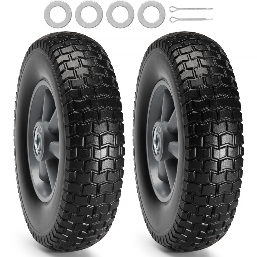 10" Full PU Run Flat Tire Flat Tubeless Tire 2 Pack 82kg 10" Full PU Run Flat Tire Flat Tubeless Tire 2 Pack 82kg