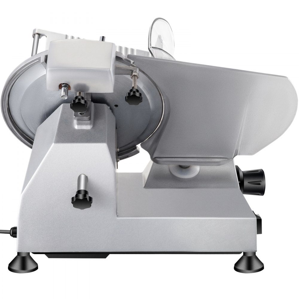 Commercial Meat Slicer, 240W Electric All Slicer Food Slicer with 10" Carbon Steel Blade, 0-12mm Adjustable Thickness for Meat, Cheese, Vegetables etc