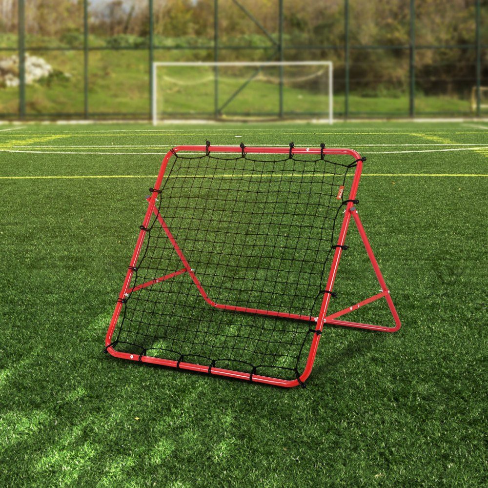Voetbal Rebound Net Draagbaar Bounce Wall Voetbal 48x48mm Rebounder Voetbal IJzeren Pijp en PE Net Kinderen Tieners Voetbaldoel Rebounder Kicker voor voetbaltraining