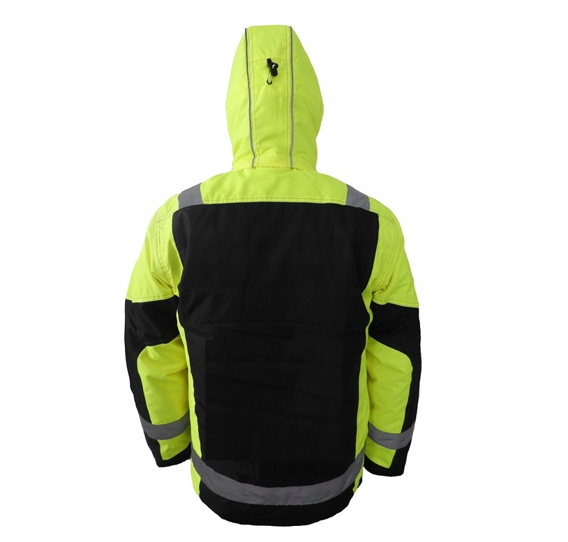 Premium Edition warm winter jacket with reflectors and hood winter jacket waterproof yellow
