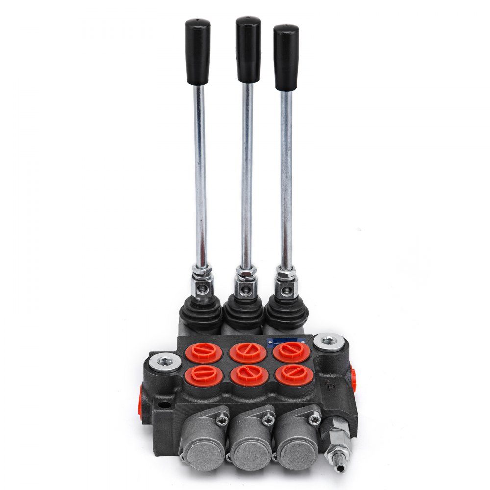 3 Bank Hydraulic Valve Hand Lever Valve, 11GPM Hydraulic Directional Control Valve Adjustable, 6.62kg Hydraulic Valve Hand Lever Valve Hydraulic Control Device for Agricultural Construction Machinery