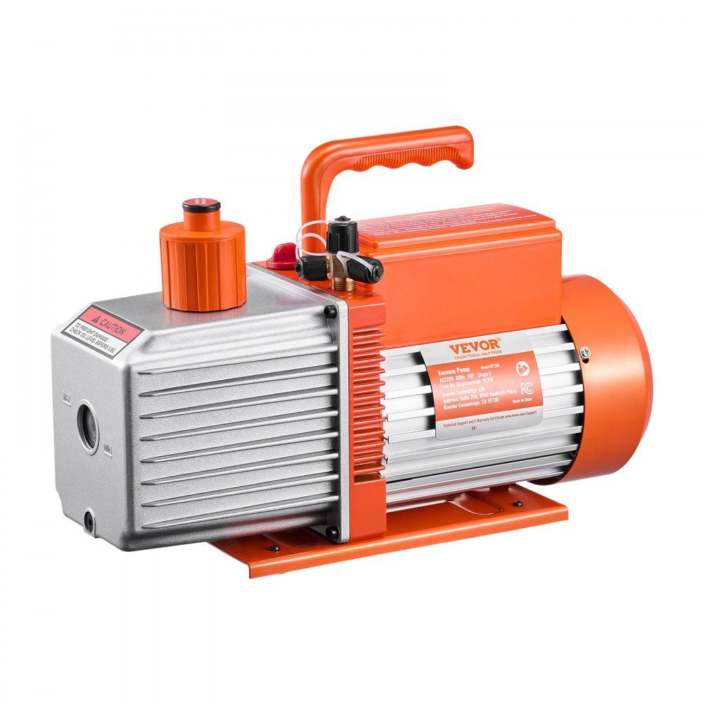 Vacuümpomp 9 CFM HVAC 2-traps draaischuifvacuümpomp voor R134a R22 R410a-systemen Auto AC-vacuümpompset met harsontgassing oliefles voor auto-airconditioneronderhoud