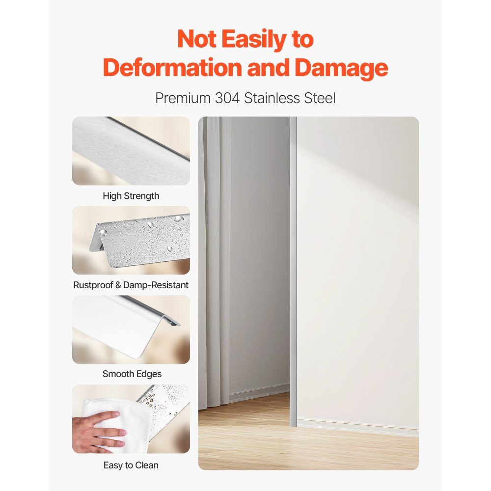 Lot de 10 protections de bord murales 25 x 25 x 1217 mm - Profilé d'angle en acier inoxydable - Protection murale avec ruban adhésif 3M - Angle de 90 degrés - Idéal pour la maison, le bureau et les espaces publics