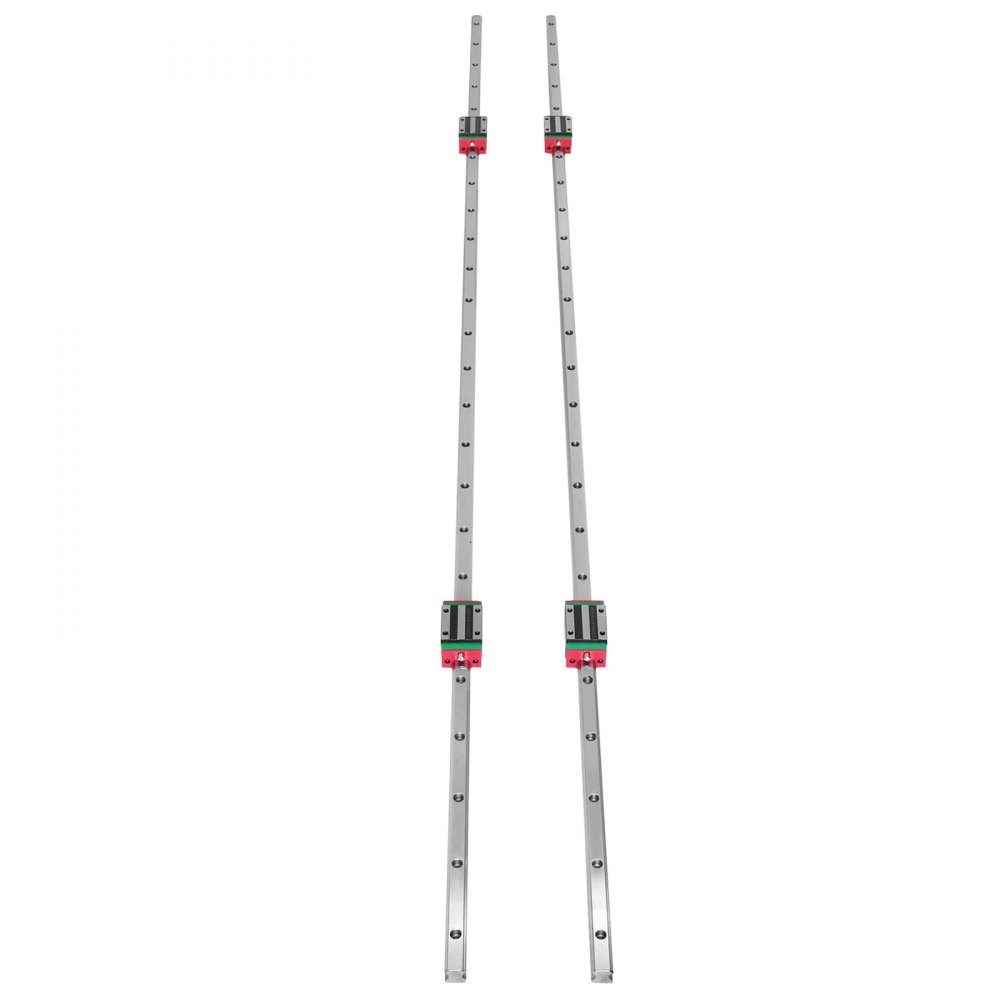 Rail linéaire 15CA, jeu de glissières à roulement linéaire avec 2 arbres de rail 20 de 1500 mm et 4 blocs de patins de roulement