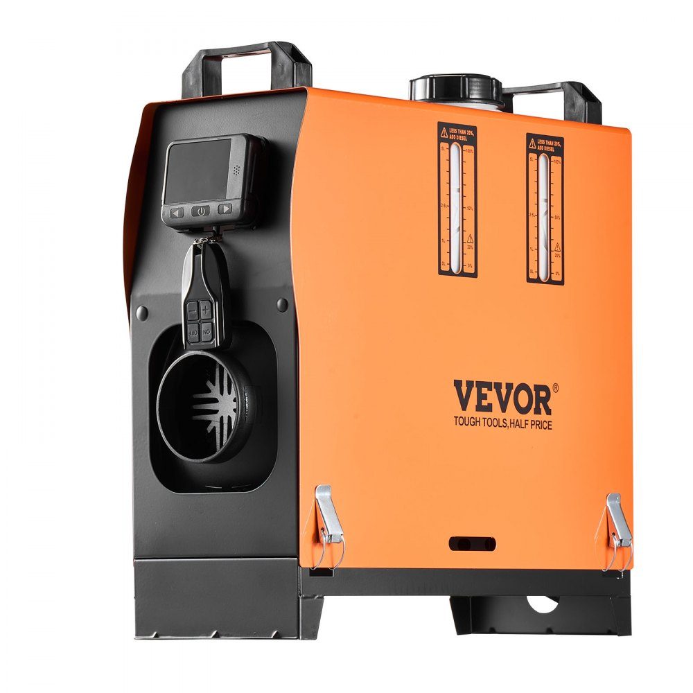 Diesel heater 5-8KW 12/24V with remote control, diesel additional air heater - quick heating with digital color display & voice announcement