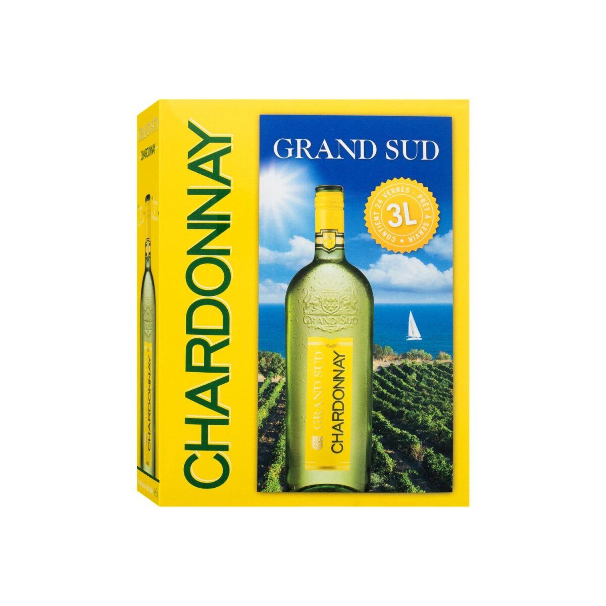 Grand Sud Chardonnay 3.0 liter bag-in-box dry white wine
