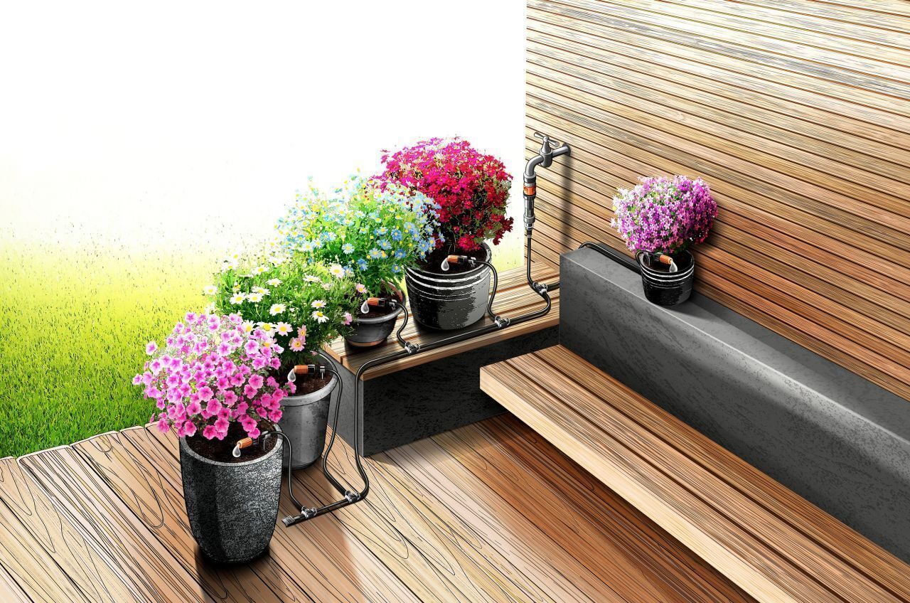 Irrigation Gardena Start Set Plant Pots Micro Drip System