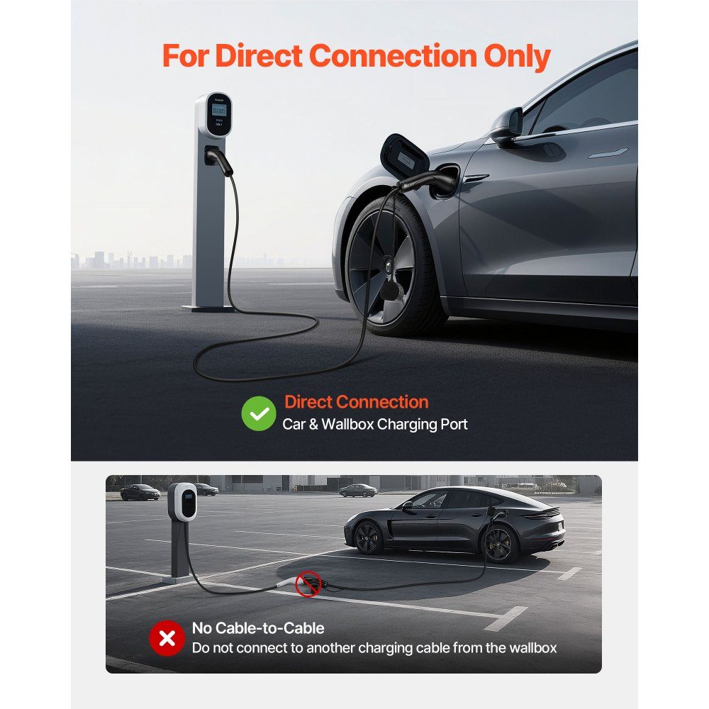 EV Charging Cable 16A 7m Max 11kW Extension Cable Compatible with Type 2 Electric Vehicle Chargers 3 Phase AC 480V 50Hz IP65-Autoladekabel with Carry Bag