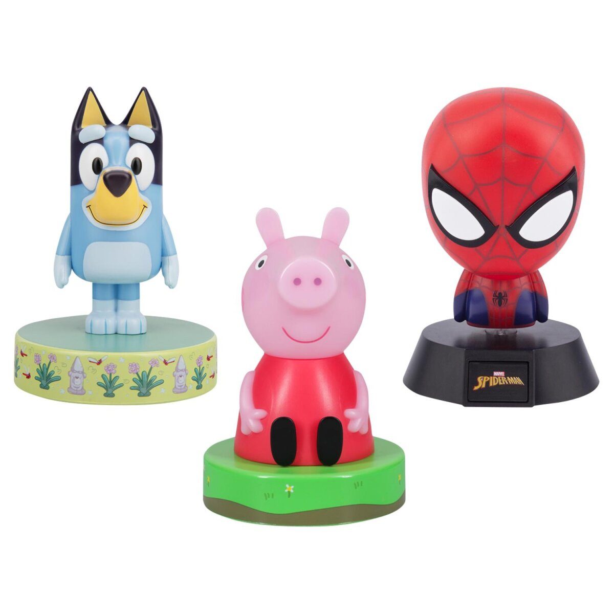 Lichtfiguur »Bluey / Peppa Pig / Spiderman«