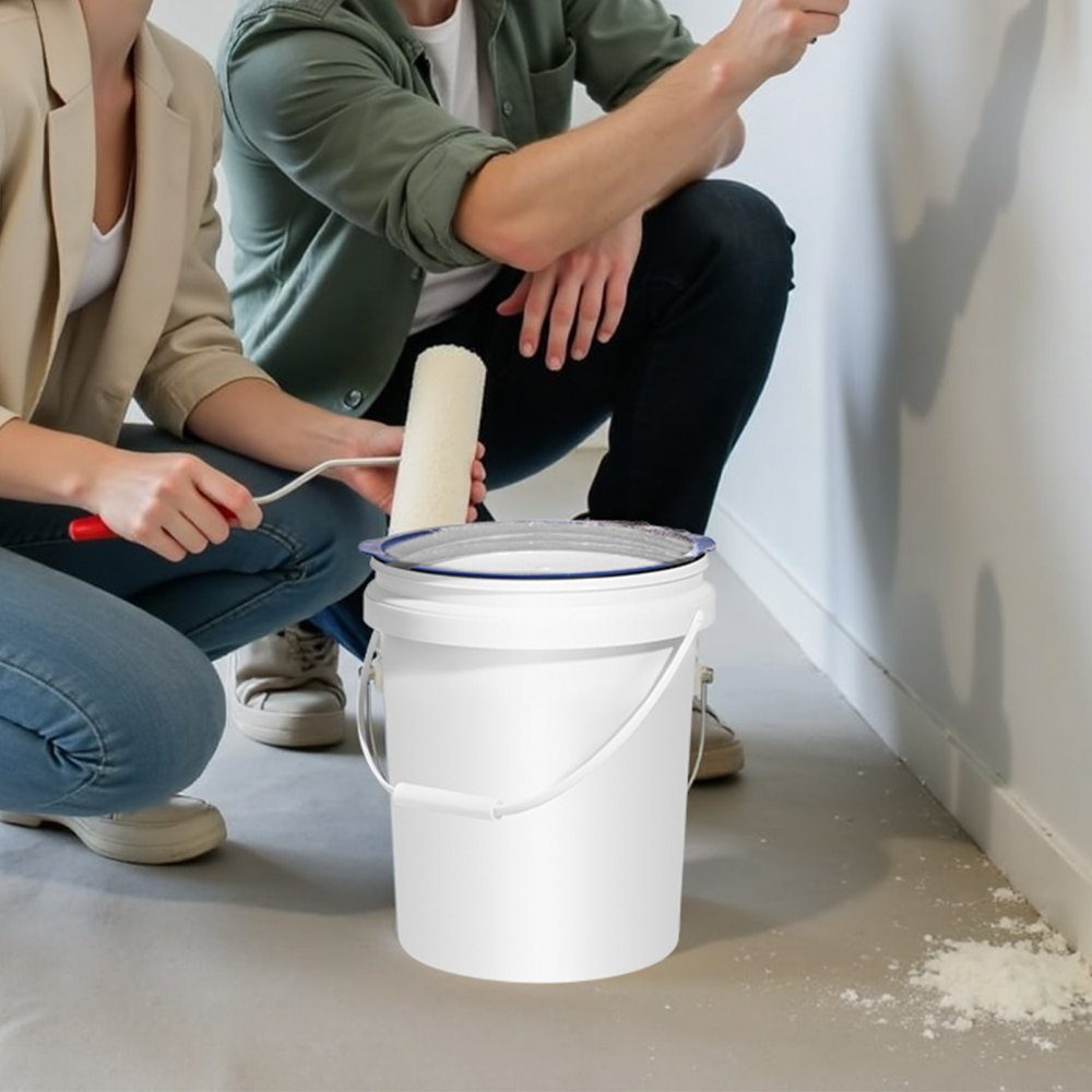 Emmervoering 6L Siliconen betonmenger Emmervoering Herbruikbaar voor het mengen van dunne mortel, verf, beton en epoxyhars Emmervoering Voedselkwaliteit 2-pack Blauw Geel