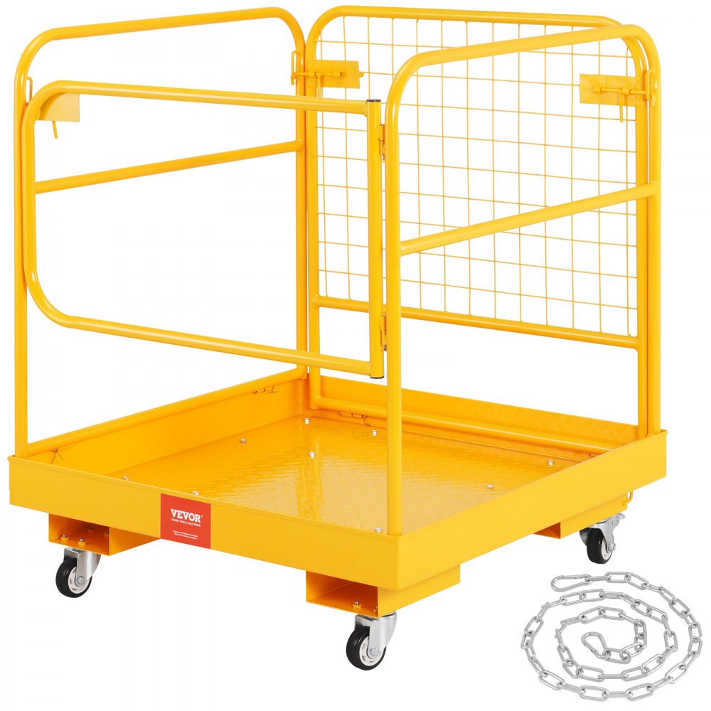 Plate-forme de travail Panier de travail 92x92cm en panier de sécurité Q235B Max. capacité de chargement jusqu'à 544 kg plateforme de chariot élévateur pour 1 à 2 personnes plateforme de travail pliable pour chariot élévateur pour un travail en hauteur en Plate-forme de travail Panier de travail 92x92cm en panier de sécurité Q235B Max. capacité de chargement jusqu'à 544 kg plateforme de chariot élévateur pour 1 à 2 personnes plateforme de travail pliable pour chariot élévateur pour un travail en hauteur en