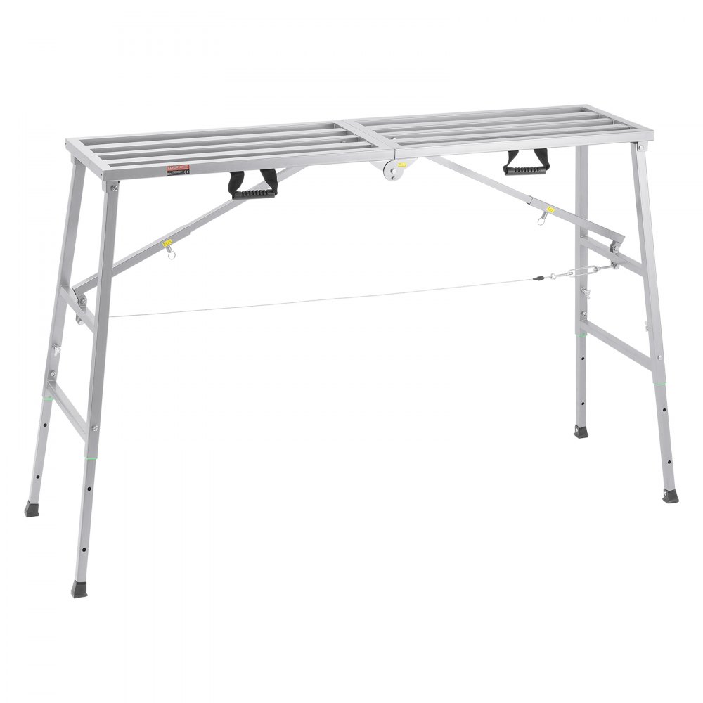 Arbeitsplattform, 800–1295 mm, klappbare Trittleiter aus legiertem Stahl, tragbare Arbeitsplattform, Tragfähigkeit 400 kg, Trittleiter für Trockenbau, Malerei, Reinigung, Waschen Arbeitsplattform, 800–1295 mm, klappbare Trittleiter aus legiertem Stahl, tragbare Arbeitsplattform, Tragfähigkeit 400 kg, Trittleiter für Trockenbau, Malerei, Reinigung, Waschen