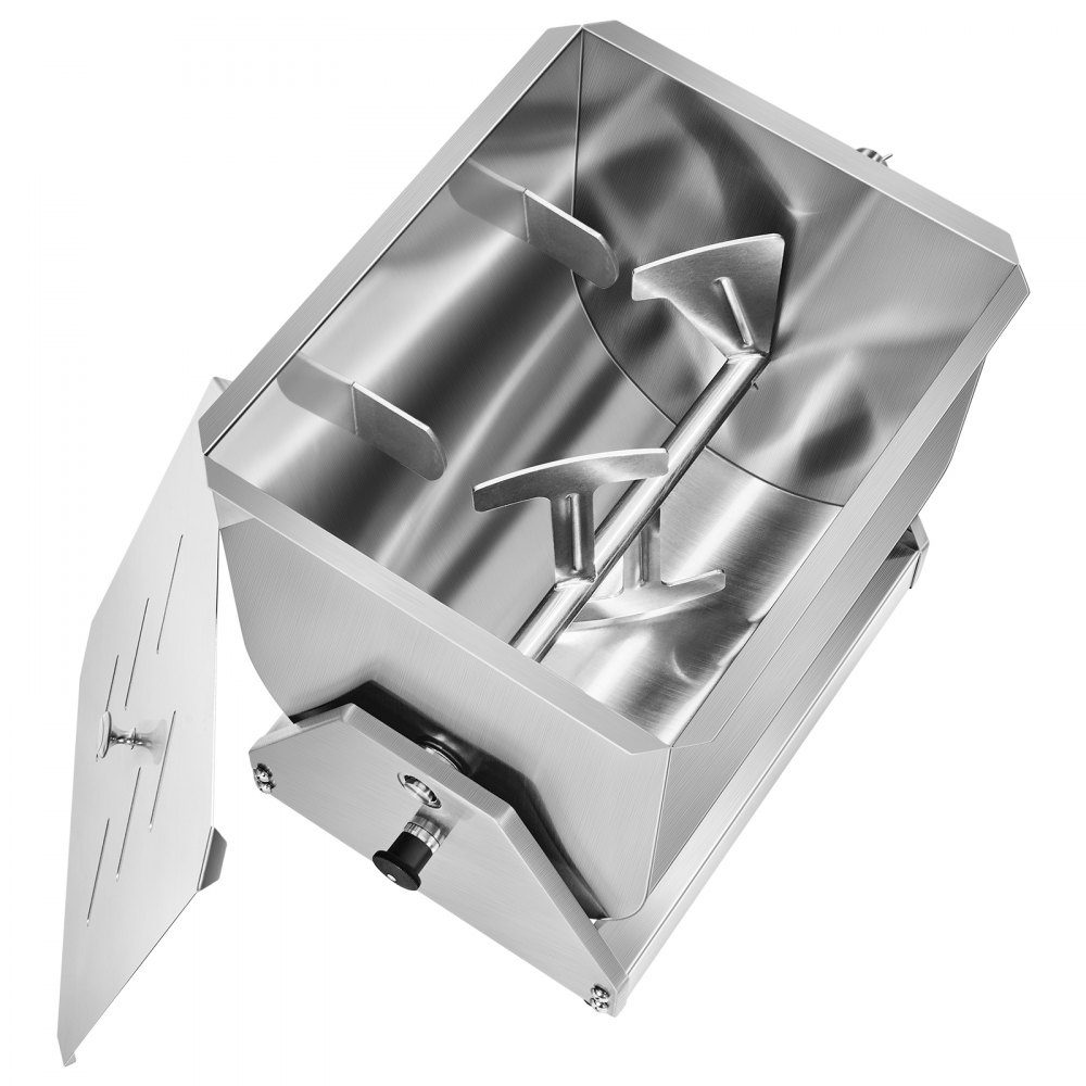 Manual meat mixer, meat processing device with tilting container (maximum mixing 6.8 kg of meat), meat mixer, sausage mixer with reduction gear, hand mixer for minced meat