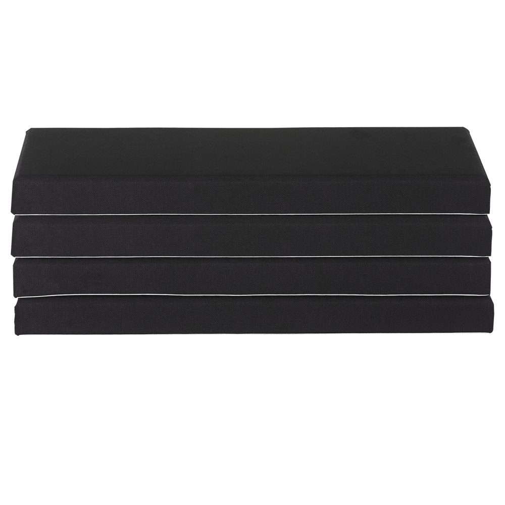 Akustikplatten, 4 Stück, 600 x 300 x 50 mm, schallabsorbierende Glasfaserplatten, selbstklebende Akustikwandpaneele, für Studios, Büros, Heimkinos, Konferenzräume, schwarz