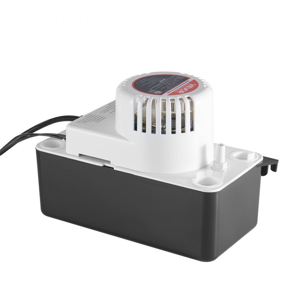 Condensate Extraction Pump, Condensate Pump, 1/50 HP 1.89L Tank, Automatic AC Condensate Pump with Float Switch and 6m Hose for Air Conditioner, Dehumidifier, Ice Maker, Water Drain, Black