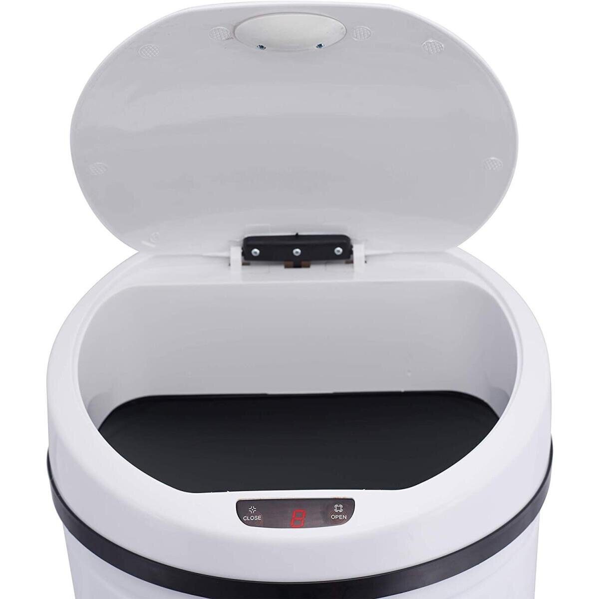 Ribelli Edelstahl Mülleimer - Abfalleimer mit Sensor - automatisches Öffnen und Schließen 60L weiß