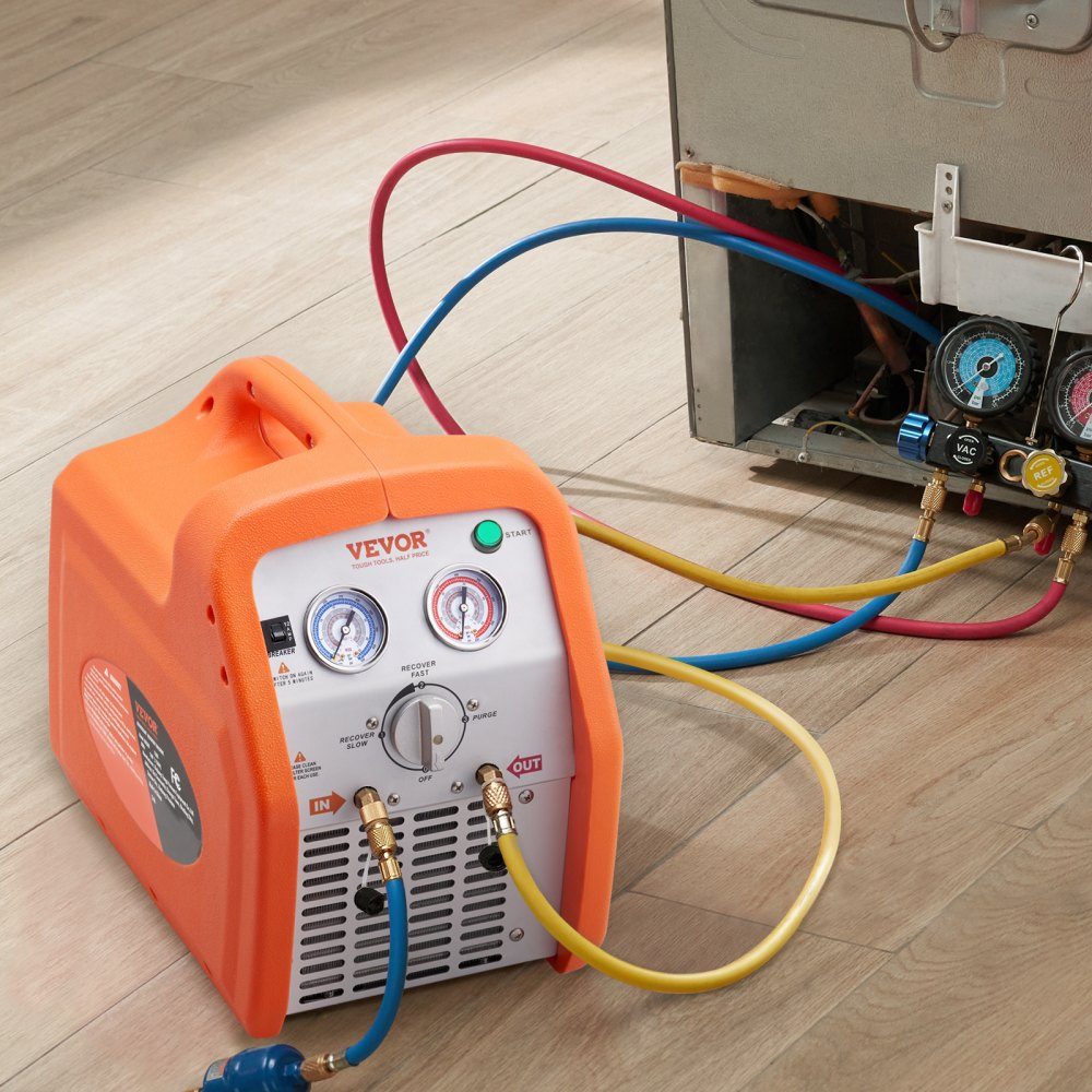 Two-cylinder refrigerant suction device refrigerant suction station 1 HP refrigerant suction device refrigerant recovery machine 220-240V 3.49kg/min